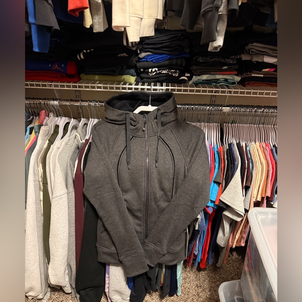 Lululemon Scuba Hoodie *Plush sz 4 Heathered Black/Black - Picture 8 of 15